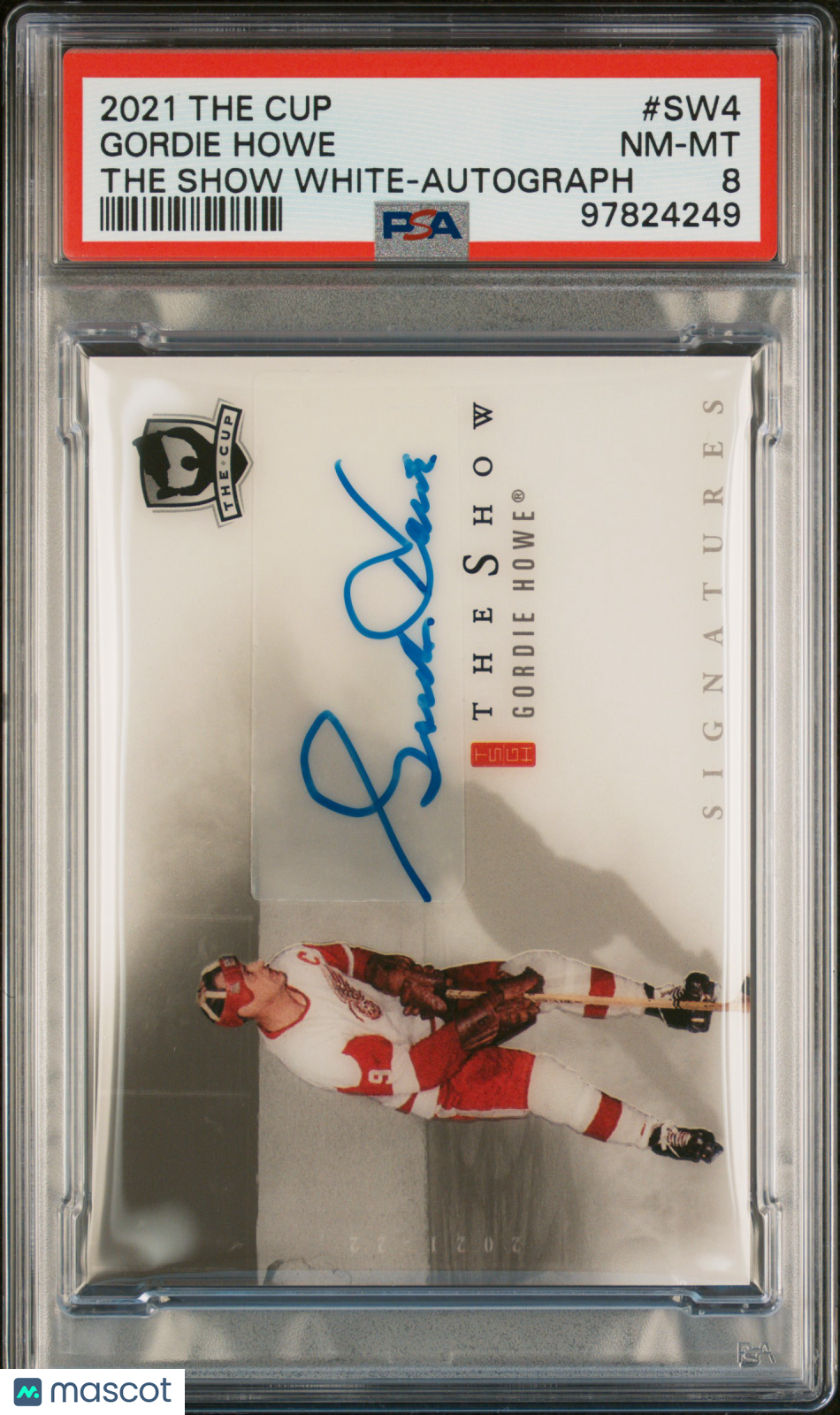 2021 Upper Deck The Cup The Show White Gordie Howe Autograph PSA 8 