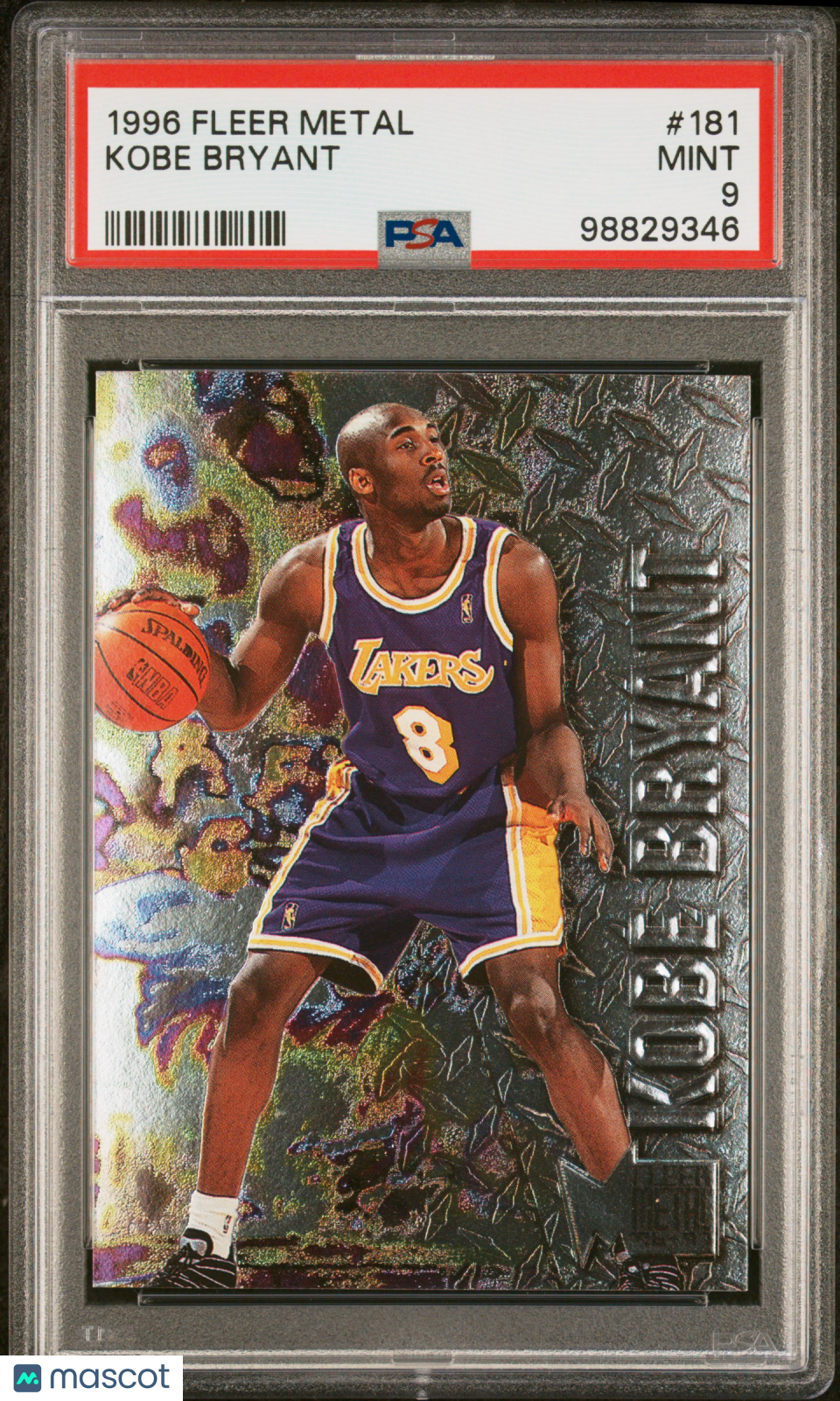 1996 Fleer Metal Basketball Kobe Bryant Rookie PSA 9 #181