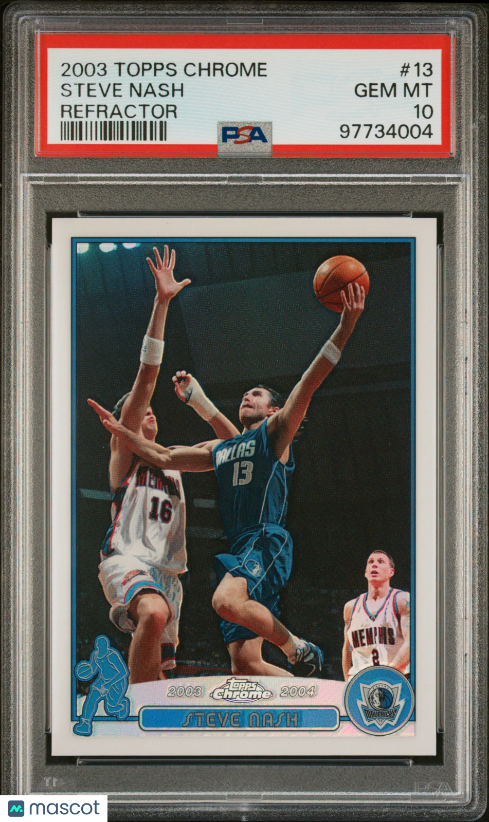 2003 Topps Chrome Basketball Steve Nash Refractor PSA 10 