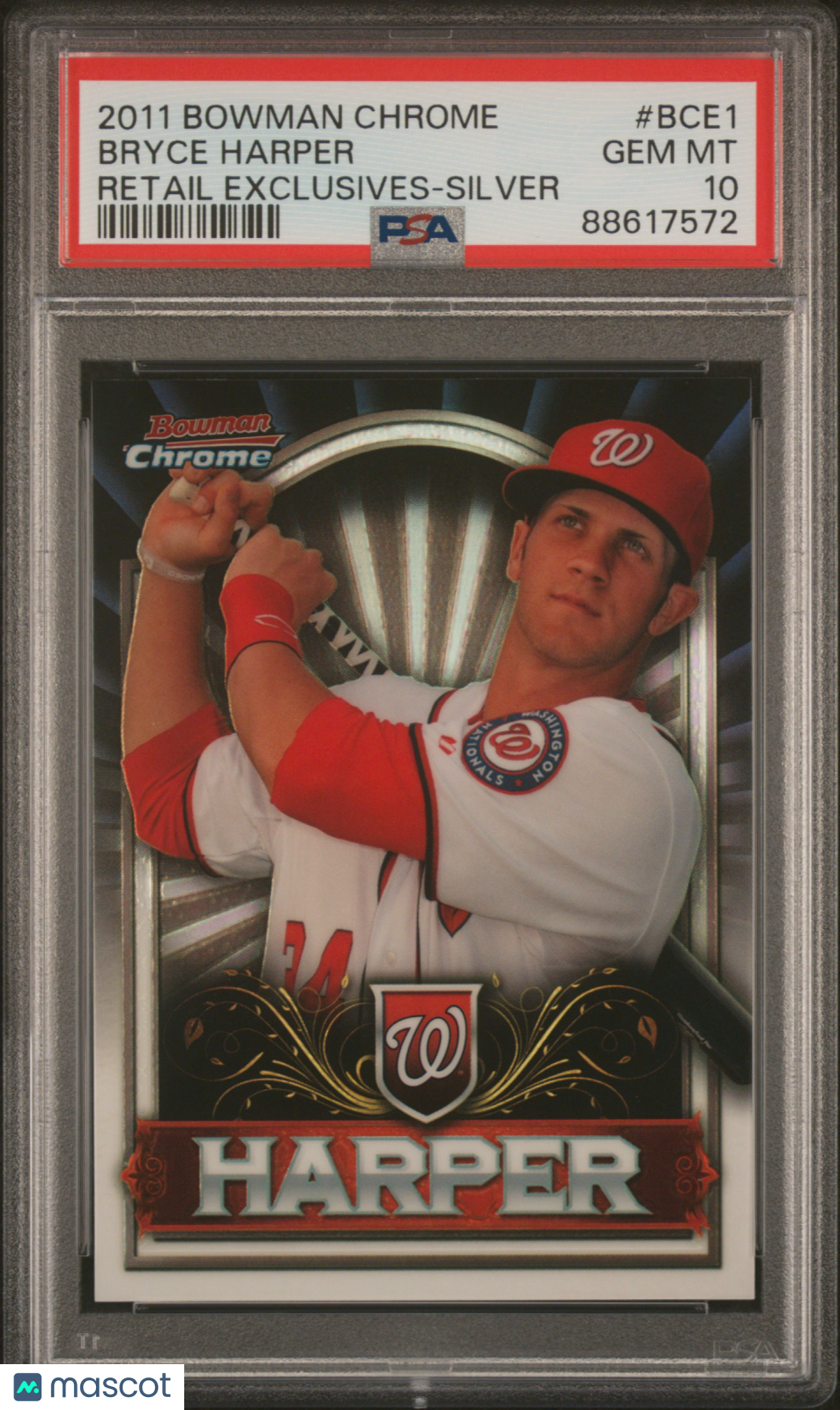 2011 Bowman Chrome Bryce Harper Retail Exclusives Silver Bryce Harper PSA 10 