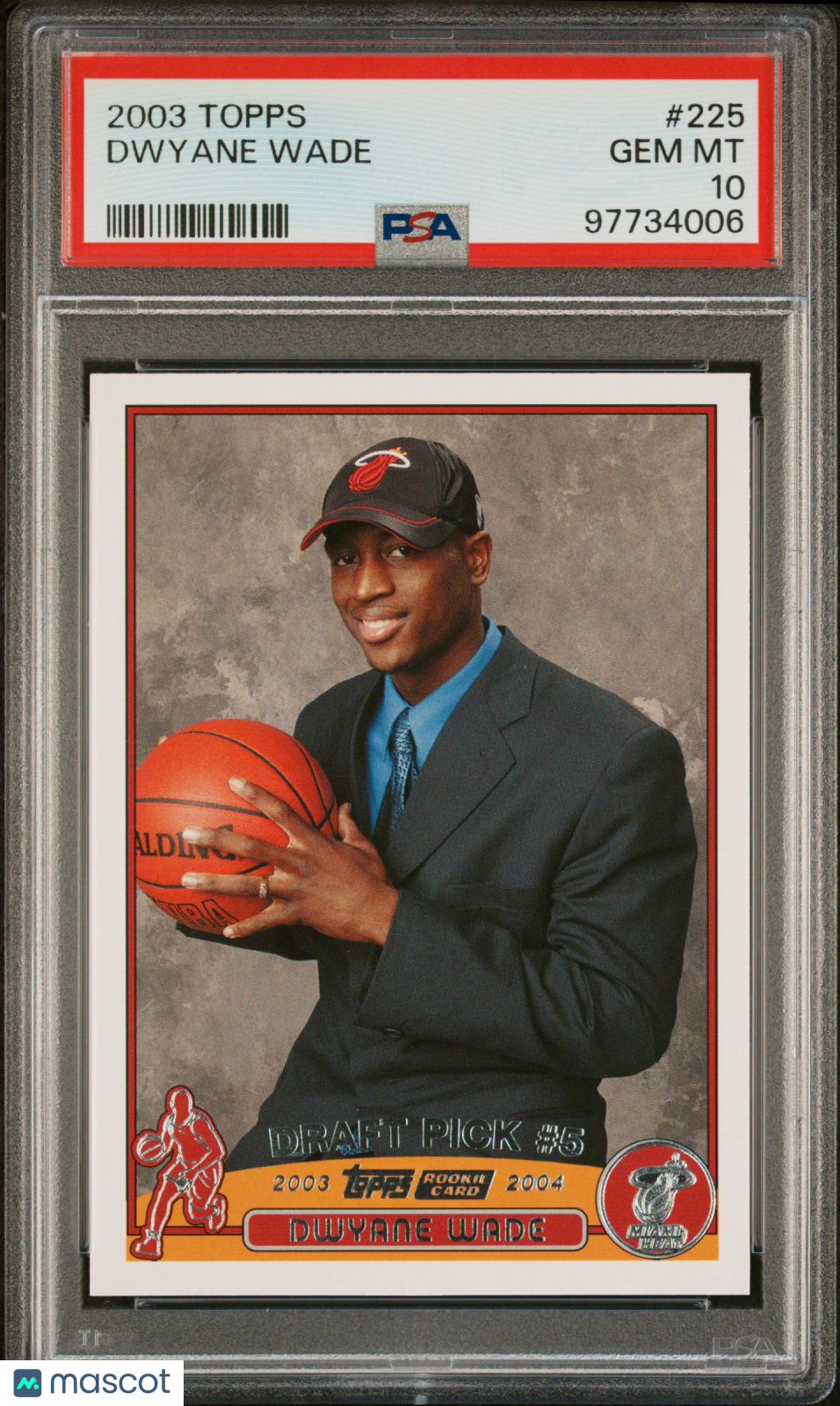 2003 Topps Basketball Dwyane Wade Rookie PSA 10