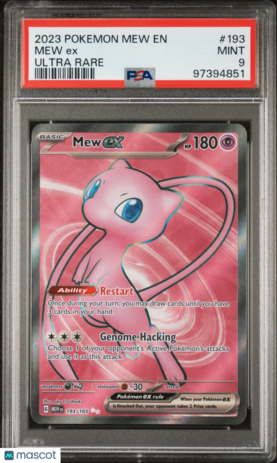 2023 Pokemon 151 PSA 9 Mew EX #193 Ultra Rare EN