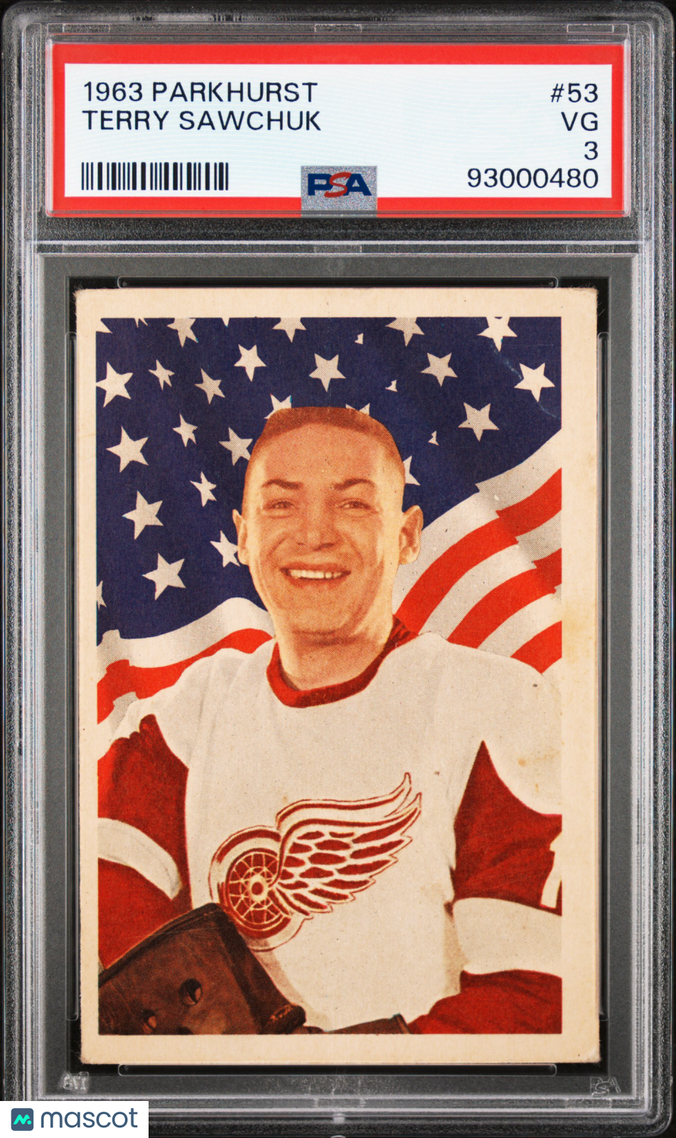 1963 Parkhurst Hockey Terry Sawchuk #53 PSA 3