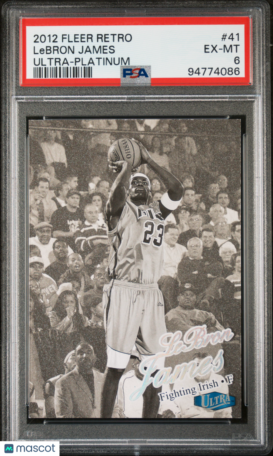 2012 Fleer Retro Ultra PSA 6 Lebron James Ultra Platinum 046/100 #41 