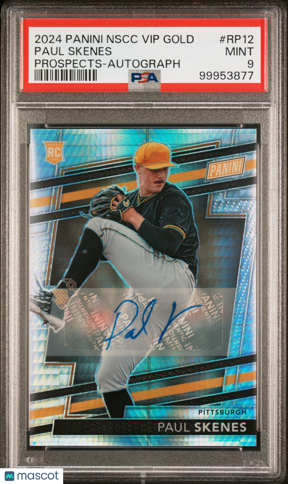 2024 Panini The National VIP Gold Paul Skenes RC Prospect Autograph PSA 9 /20 