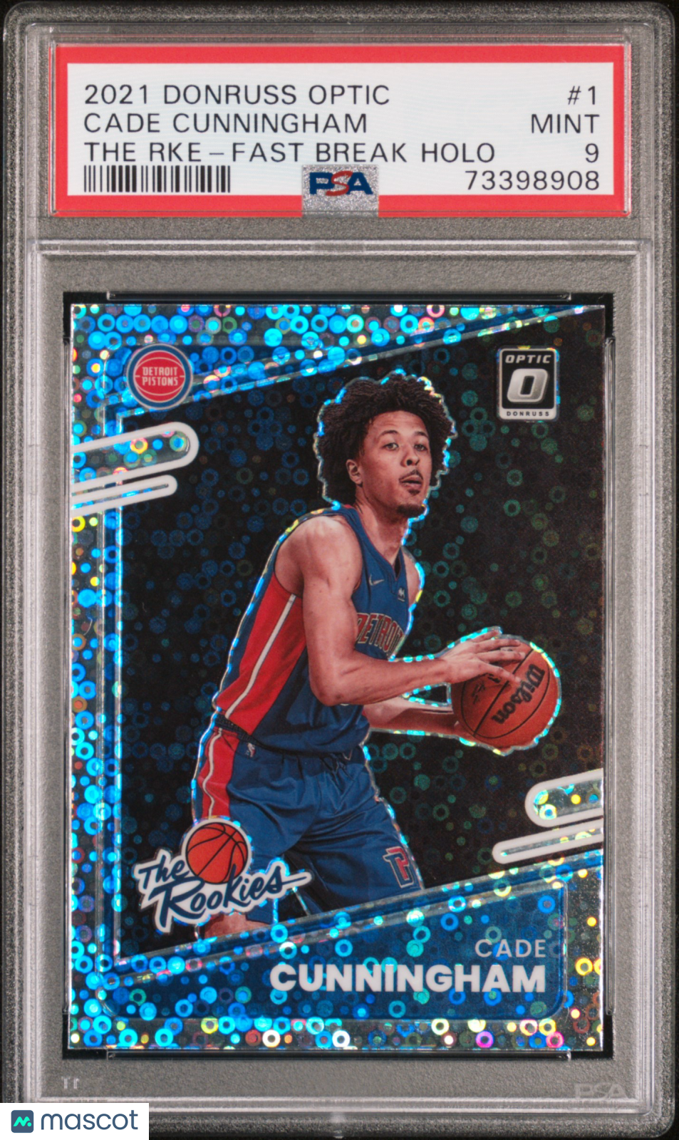 2021 Panini Donruss Optic The Rookies Cade Cunningham Fast Break Holo PSA 9 