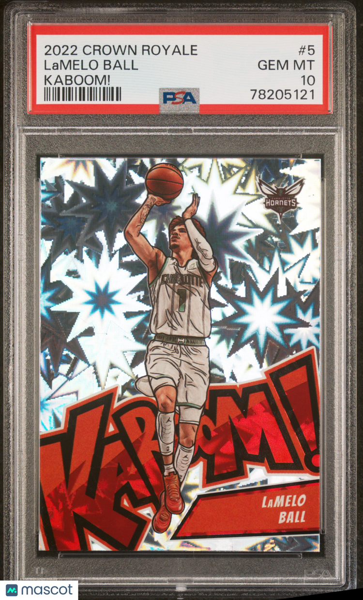 2022 Panini Crown Royale Kaboom! Lamelo Ball #5 PSA 10 