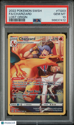 2022 Pokémon SWSH Lost Origin FA/Charizard PSA 10 #TG03 