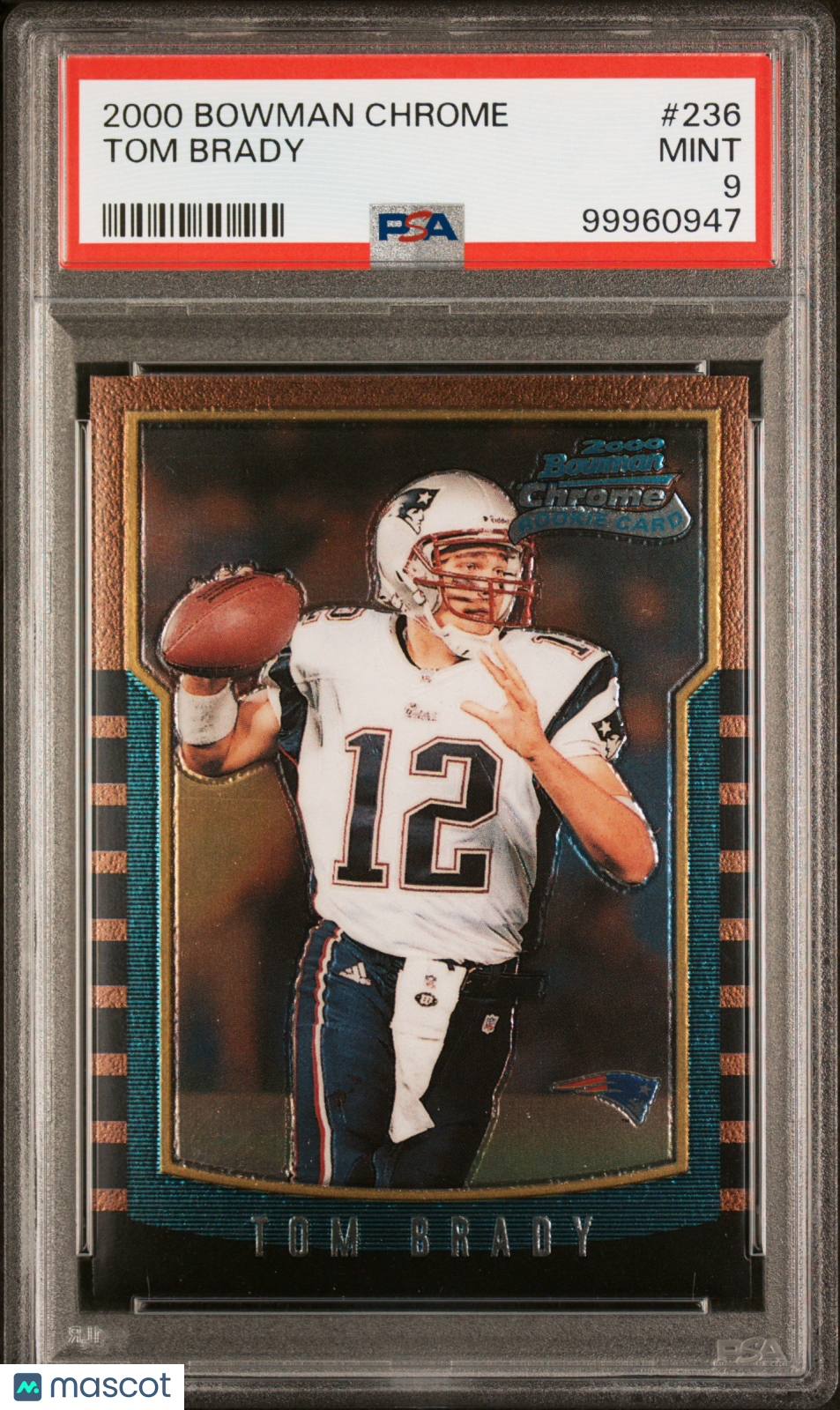 2000 Bowman Chrome Football Tom Brady Rookie PSA 9 #236 