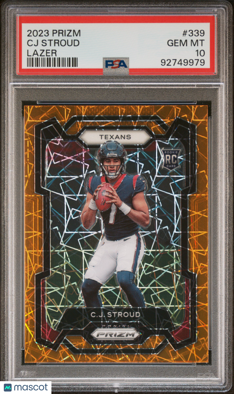 2023 Panini Prizm Football CJ Stroud RC Rookie Lazer Prizm PSA 10 