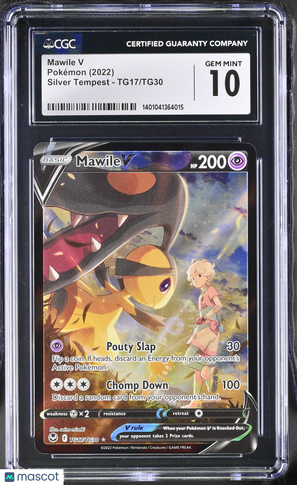 2022 Pokémon Silver Tempest Cgc 10 Mawile V #Tg17/Tg30 English 1