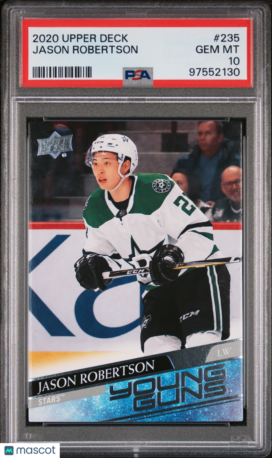 2020-21 Upper Deck Series 1 Hockey Jason Robertson Young Guns PSA 10 #235 