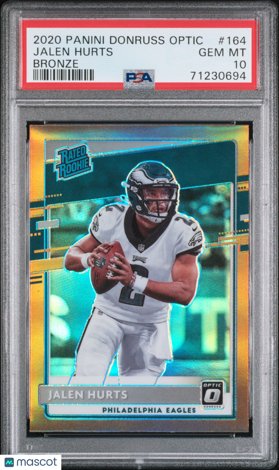 2020 Panini Donruss Optic Jalen Hurts Rated Rookie Bronze PSA 10