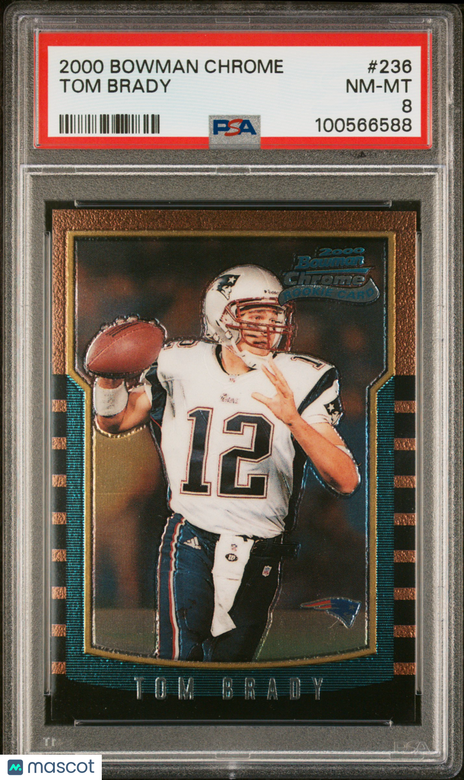 2000 Bowman Chrome Football Tom Brady Rookie PSA 8 #236 