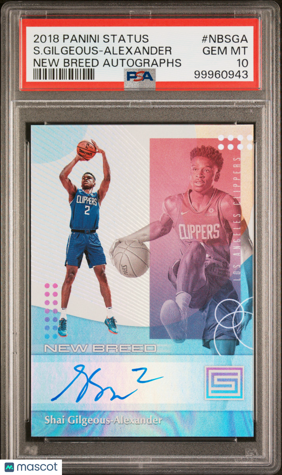 2018 Panini Status New Breed Rookie Auto S. Gilgeous-Alexander PSA 10 