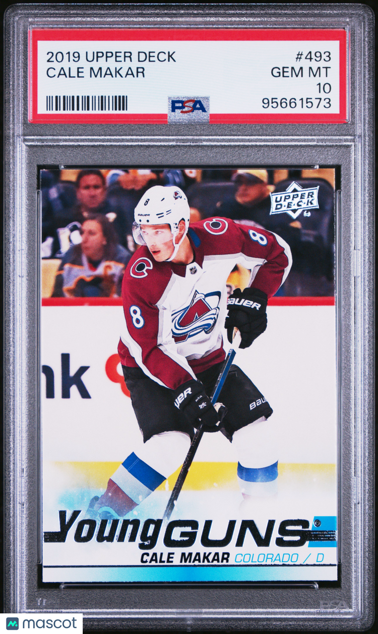 2019-20 Upper Deck Series 2 Hockey Cale Makar Young Guns PSA 10 #493 