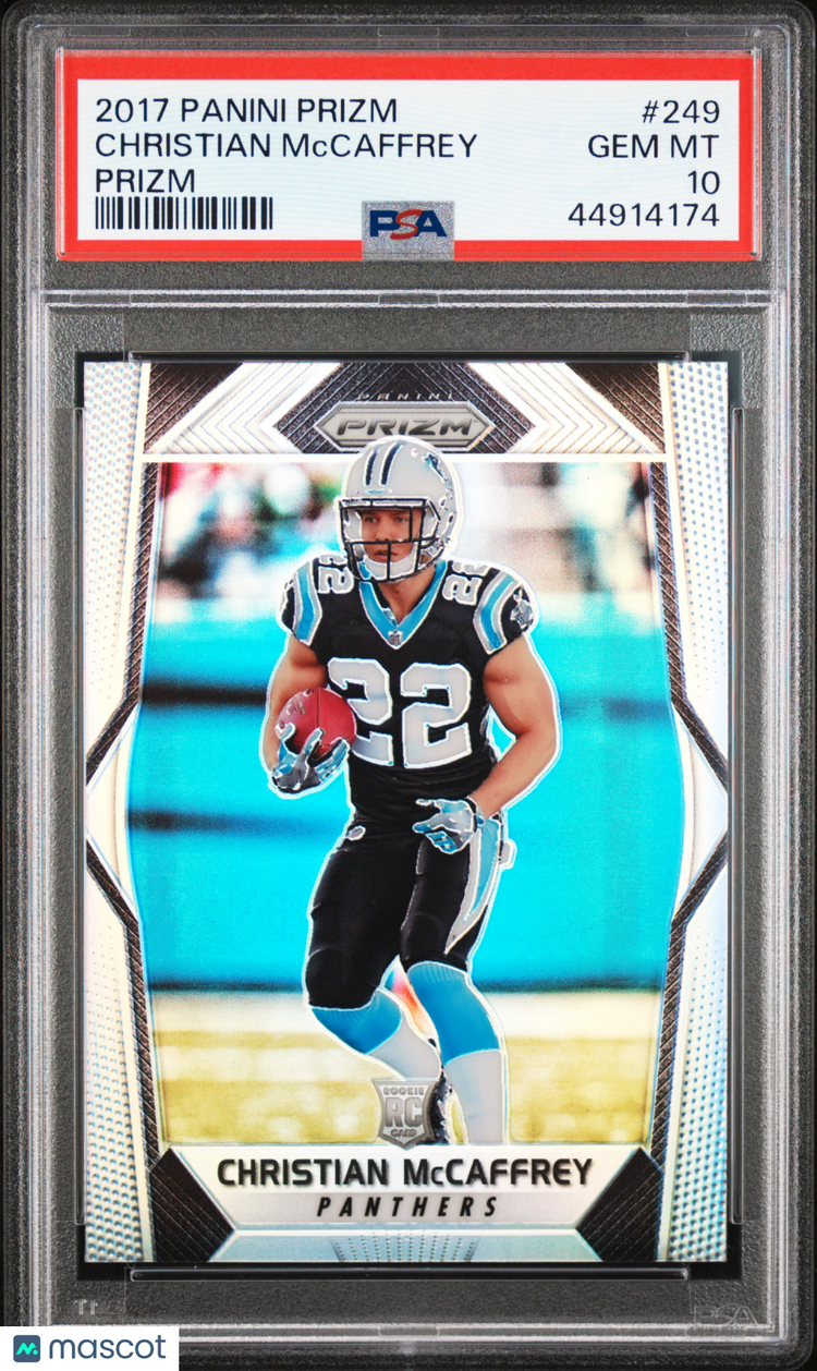 2017 Panini Prizm Football Christian Mccaffrey RC PSA 10 #249 