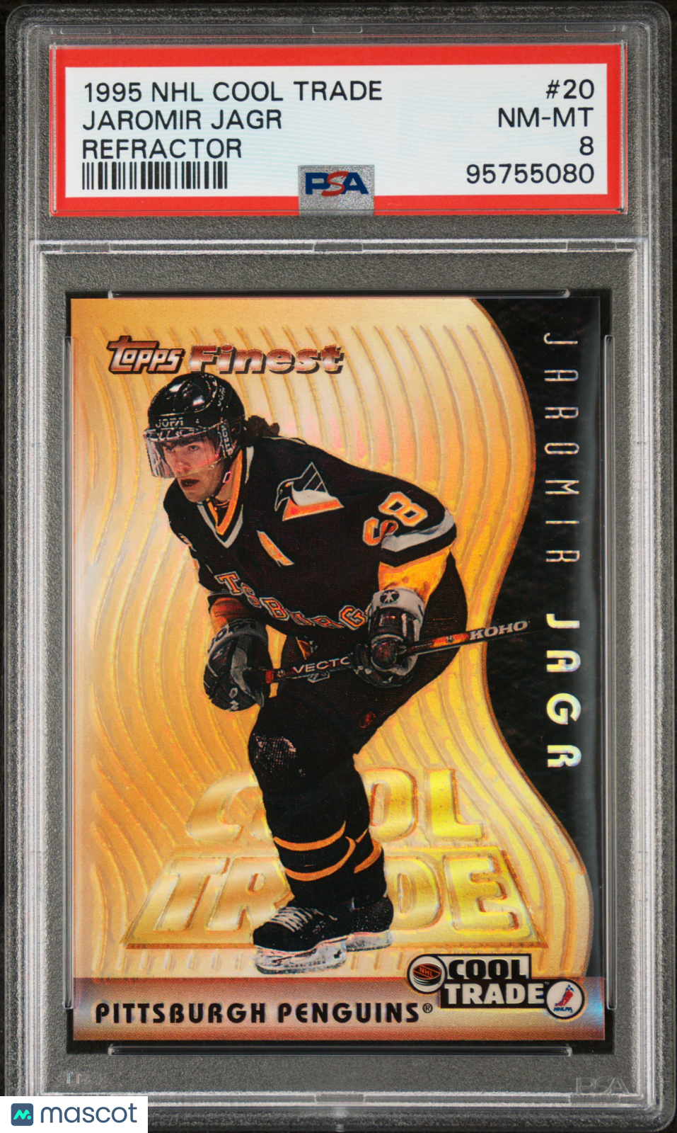 1995 NHL Cool Trade Refractor Jaromir Jagr #20 PSA 8