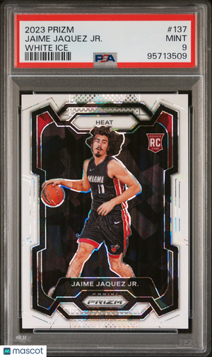 2023 Panini Prizm Basketball Jaime Jaquez JR RC Rookie White Ice PSA 9 /35 