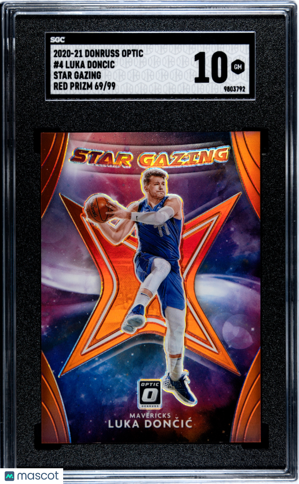 2020-21 Donruss Optic Luka Doncic Star Gazing Red Prizm SGC 10 69/99 #4 