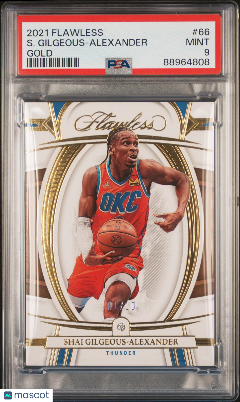 2021 Panini Flawless Gold PSA 9 S. Gilgeous-Alexander 01/10 #66 