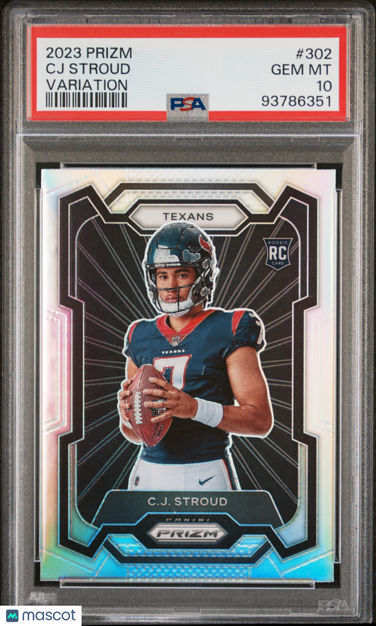 2023 Panini Prizm Football CJ Stroud RC Variation PSA 10 #302 