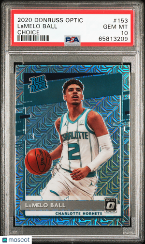 2020 Panini Donruss Optic Choice LaMelo Ball Rated Rookie PSA 10 #153 