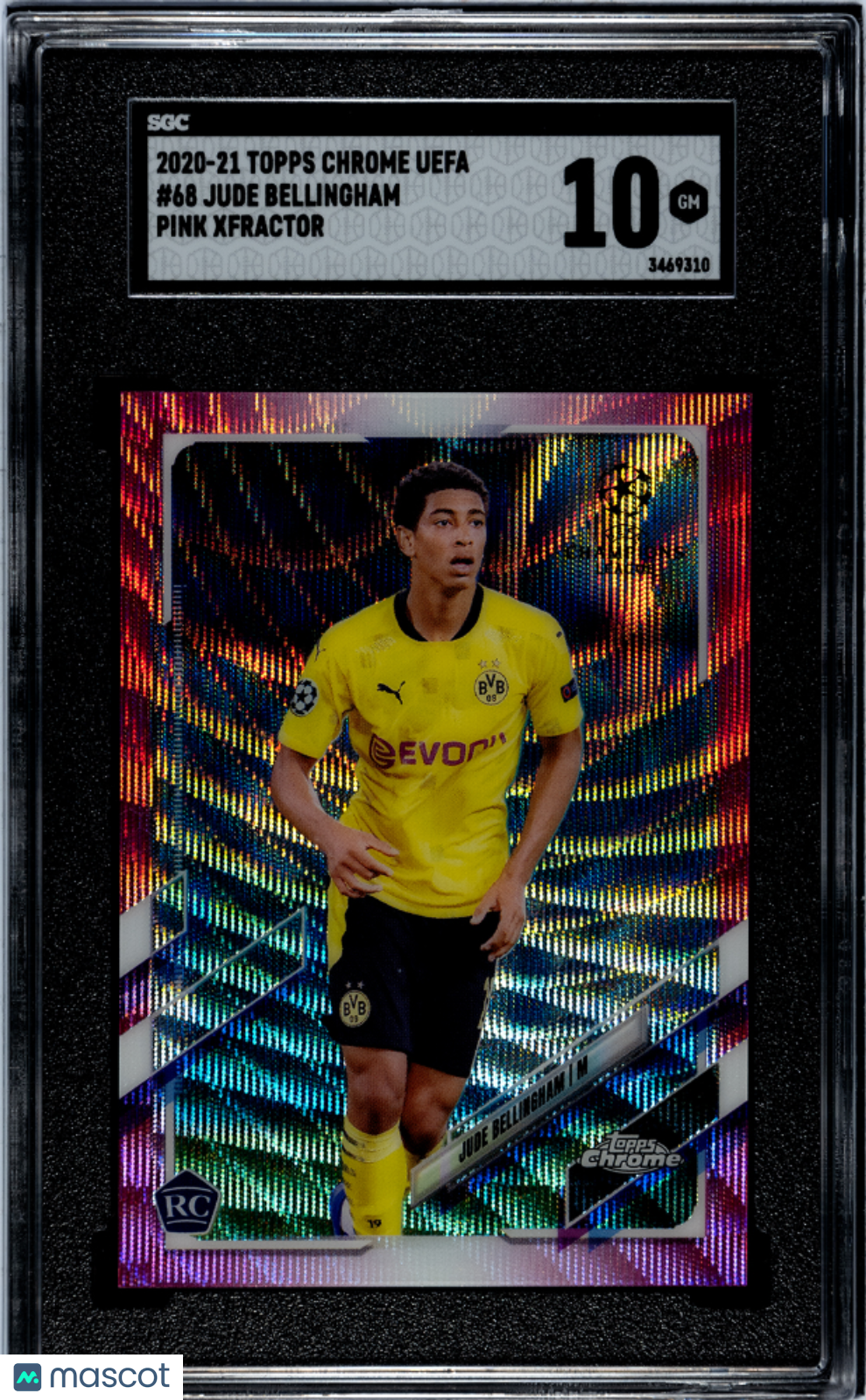 2020 Topps Chrome UEFA Jude Bellingham RC Rookie XFractor SGC 10 