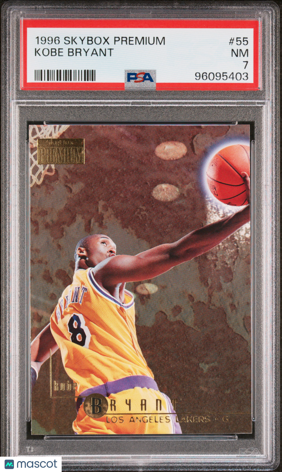 1996 Skybox Premium Basketball Kobe Bryant Rookie PSA 7 #55 