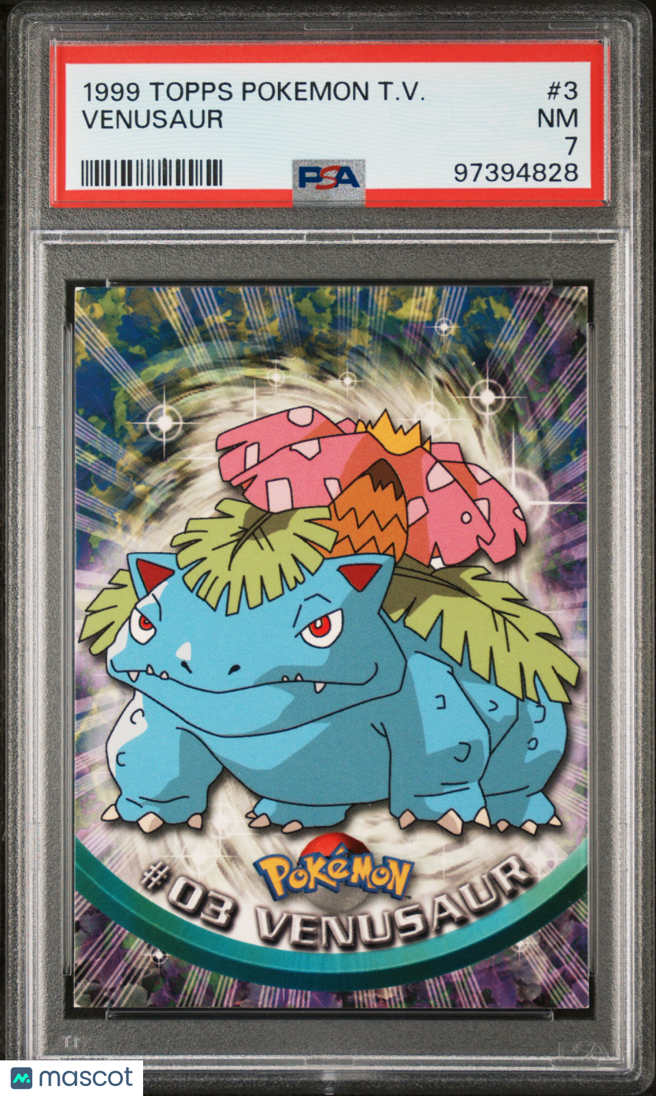 1999 Topps Pokemon TV Venusaur #3 PSA 7 