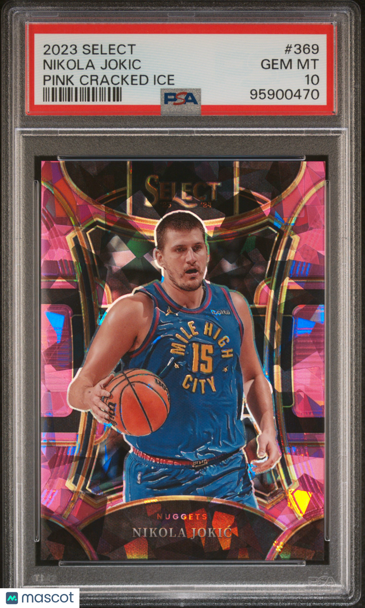 2023 Panini Select Basketball Nikola Jokic Pink Cracked Ice Prizm PSA 10 /99 