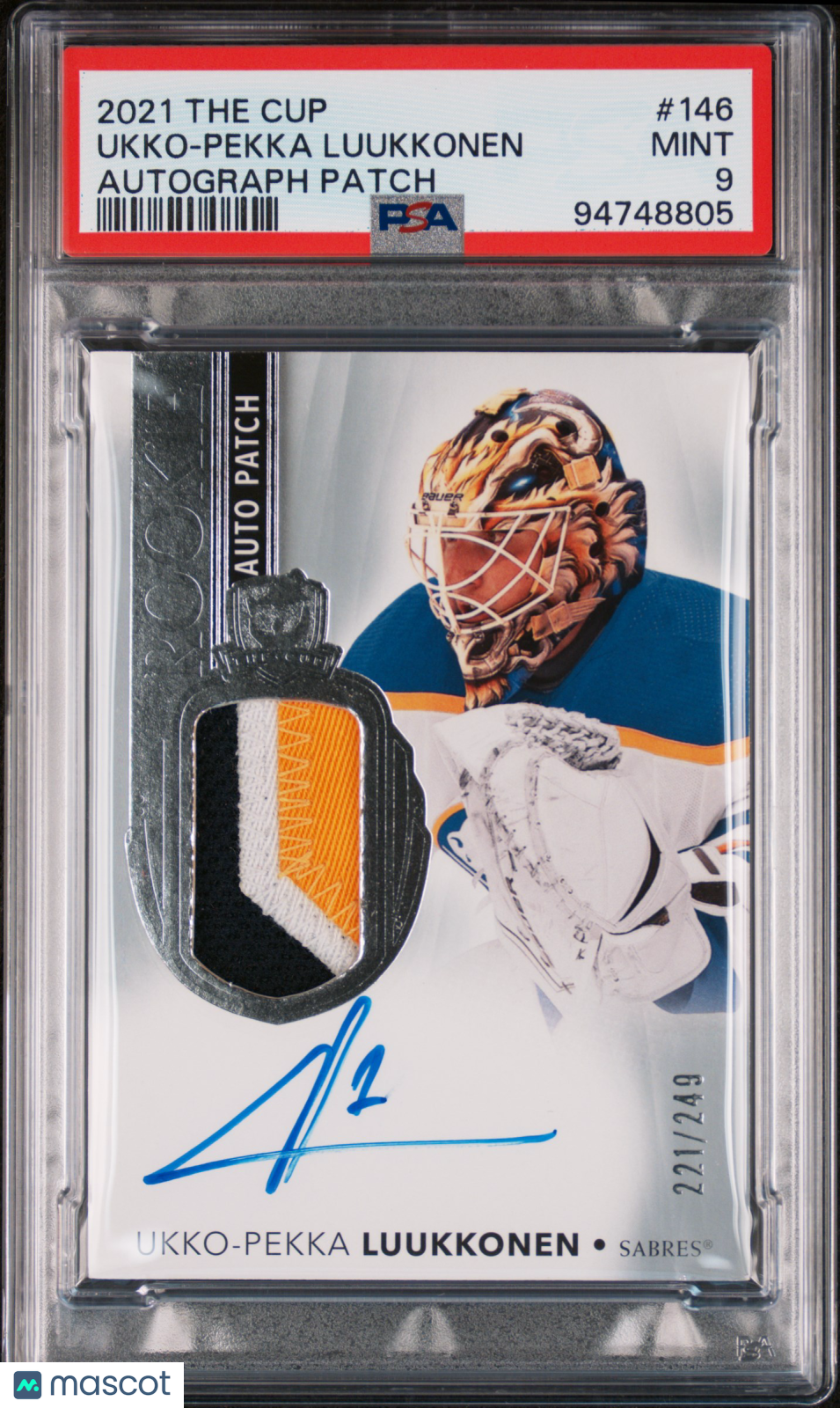 2021 Upper Deck The Cup PSA 9 Ukko-Pekka Luukkonen RPA 221/249 #146