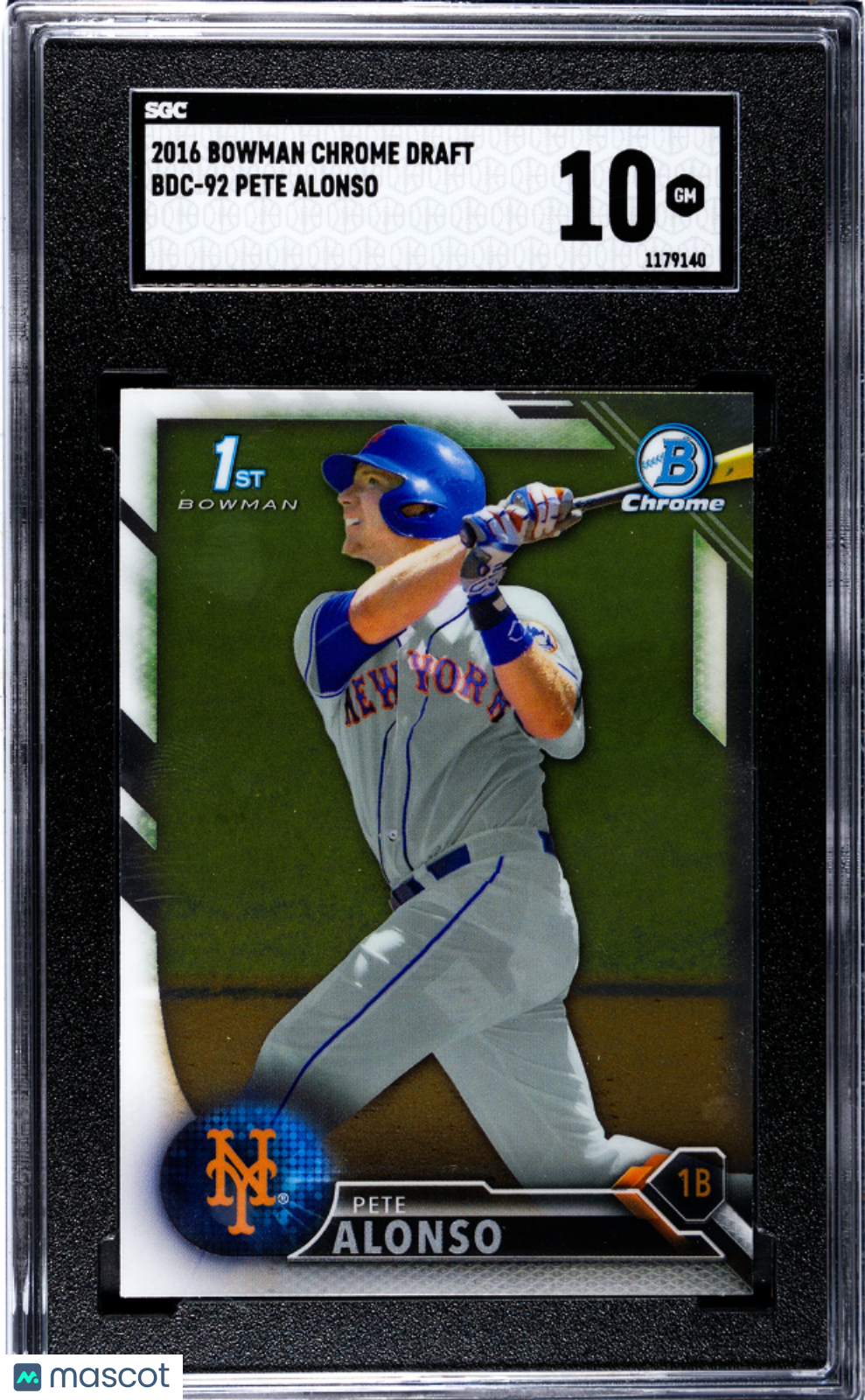 2016 1st Bowman Chrome Draft Pete Alonso #BDC-92 SGC 10