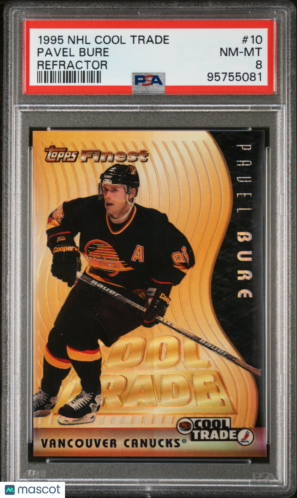 1995 Topps Finest NHL Cool Trade Refractor Pavel Bure #10 PSA 8