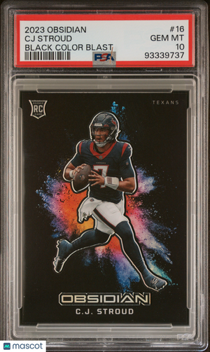 2023 Panini Obsidian Black Color Blast CJ Stroud RC PSA 10 #16 