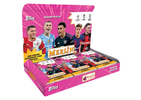 2023-24 Topps Chrome Uefa Club Competitions Merlin Soccer Hobby Box (Pre Order)