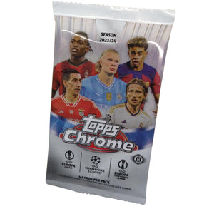 2023-24 Topps Chrome Uefa Club Competitions Soccer Pack (Single Pack Sales) 1