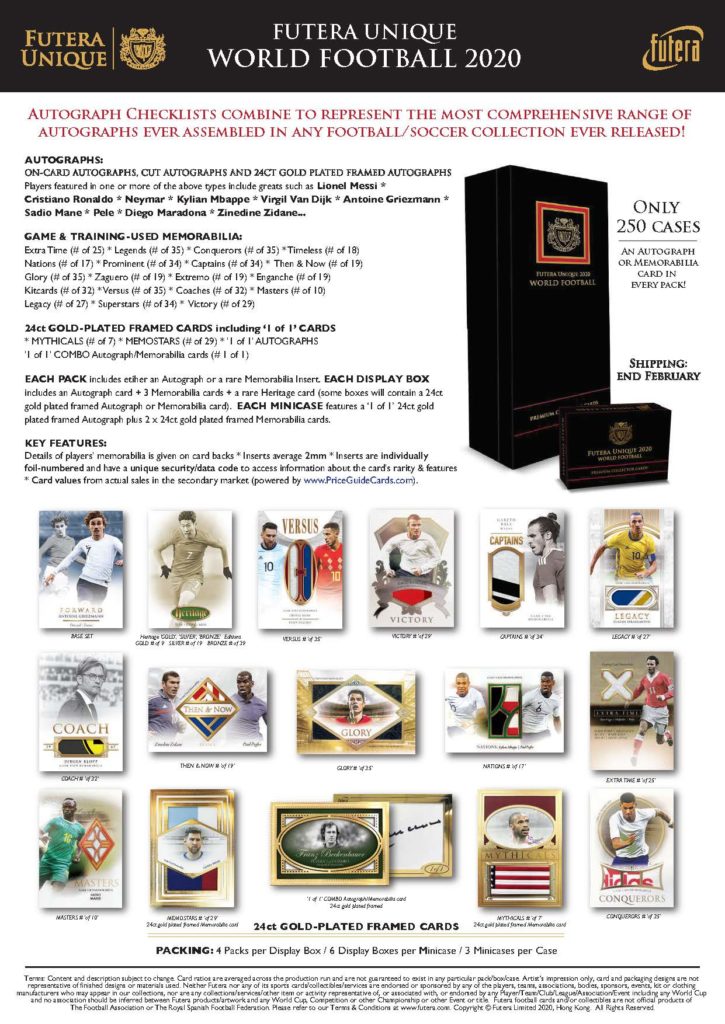 2021 22 Futera Unique World Football Soccer Premium Collector Card Box 2