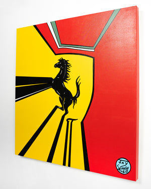 Jay Geeker Sport Logo Art Collection 36 X 36 Ferrari Variation 2 2